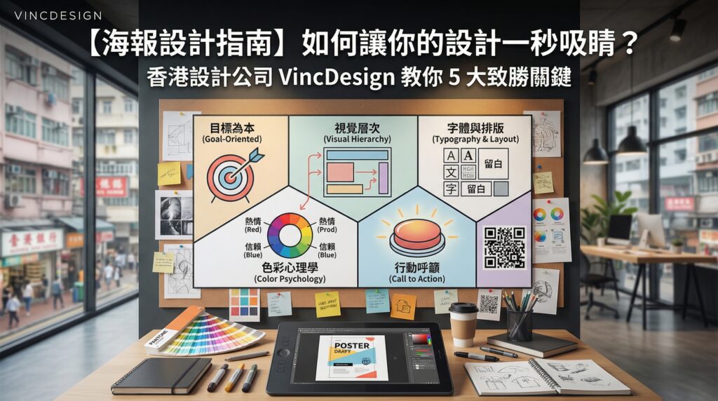 品牌動向 【海報設計指南】如何讓你的設計一秒吸睛?香港設計公司 VincDesign 教你 5 大致勝關鍵