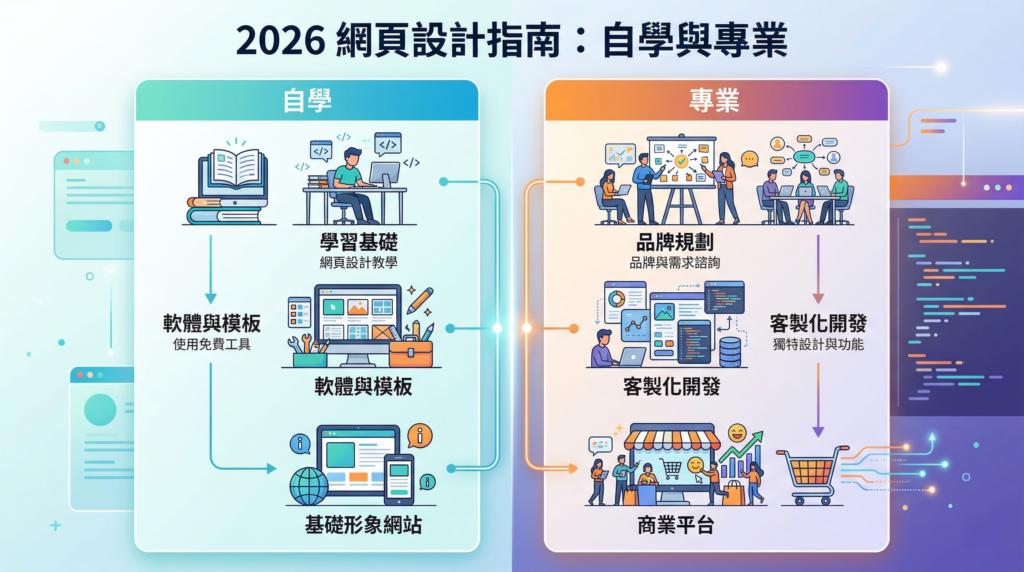 品牌動向 2026 網頁設計全攻略:從自學軟體、開發價錢到挑選專業網頁設計公司